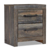["Abby Bedside 2-Drawer Nightstand with USB Port, 21.8\"W x 24.5\"H- Brown"]