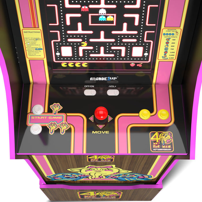 Arcade1Up Ms. PAC-MAN™ 40th Anniversary Edition Arcade Cabinet with Riser