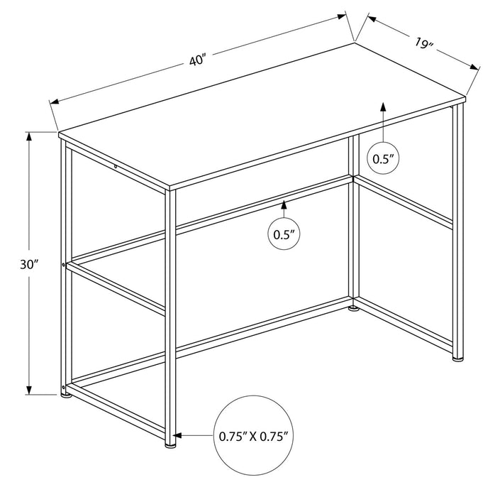 Luca 40\" Office Desk - Grey