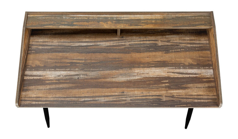 Jeremy 47.25\" Office Desk with Small Hutch - Brown