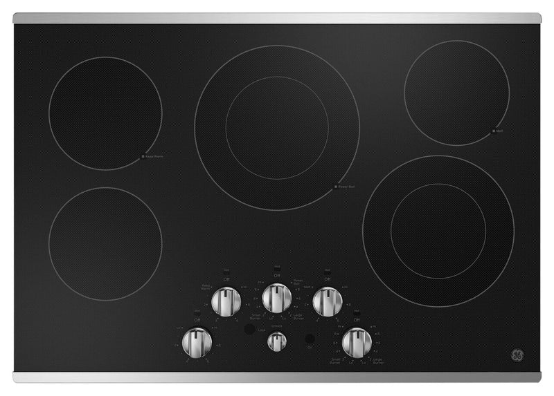 GE 30\" 5-Element Electric Cooktop - Stainless - JEP5030STSS