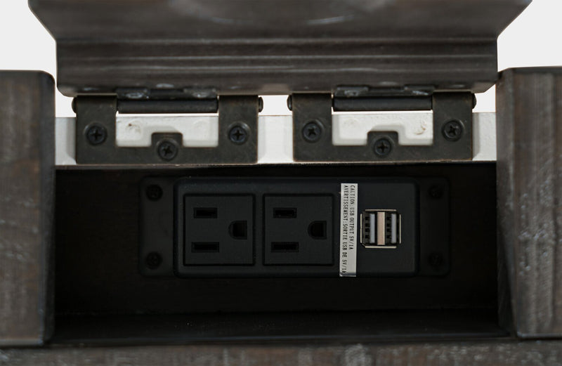 Madison County 50\" Office Office Desk with 3-Drawers - Vintage White with Barnwood Brown 