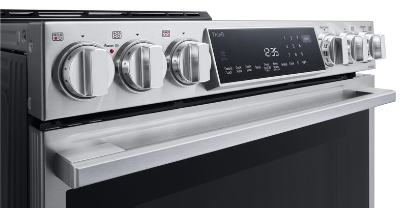 LG Studio 6.3 Cu. Ft. Smart Electric Range with Air Fry and ProBake Convection® - Smudge Proof Stainless Steel - LSES6338F