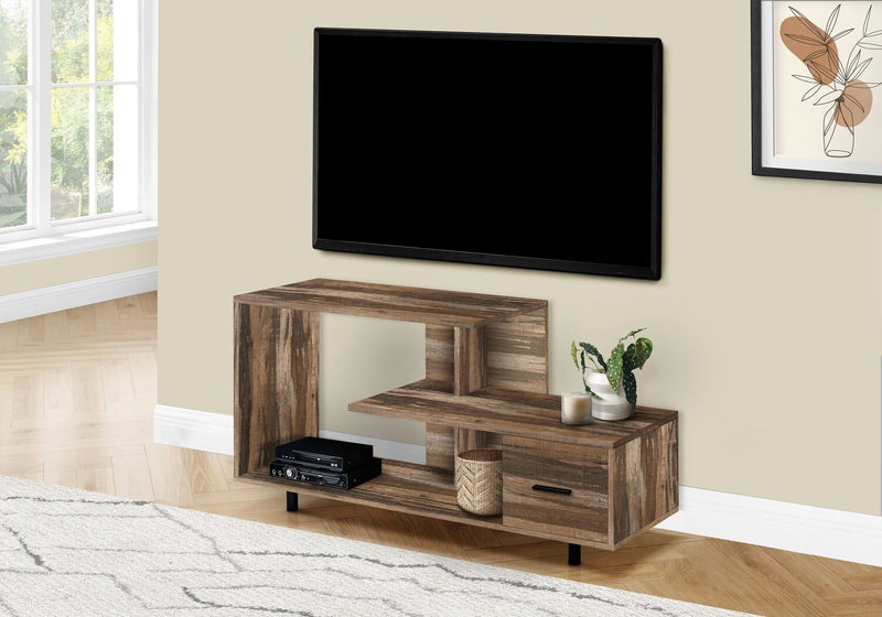 Sara 48\" Modern TV Stand with Storage and Cable Management for TVs up to 35\"- Brown