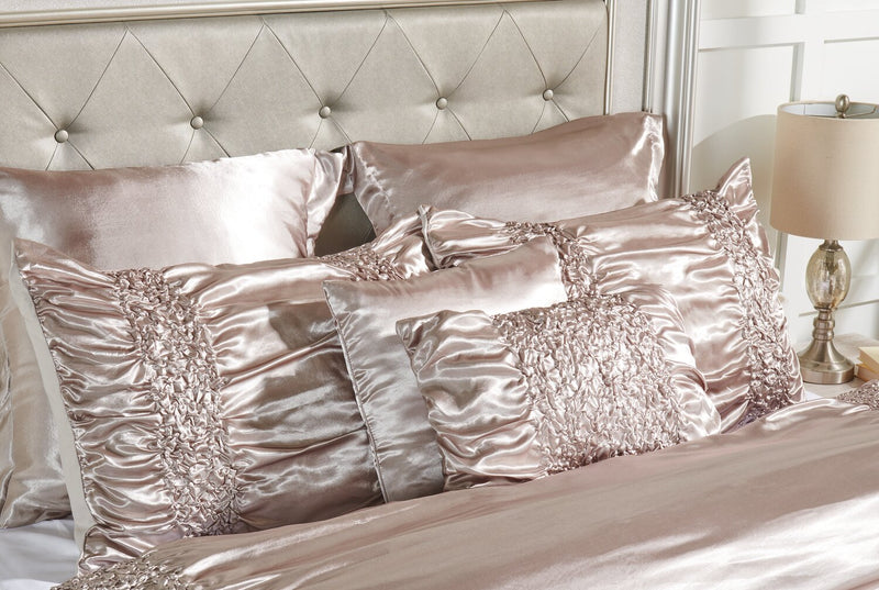 Beatrice 7-Piece Queen Comforter Set - Taupe