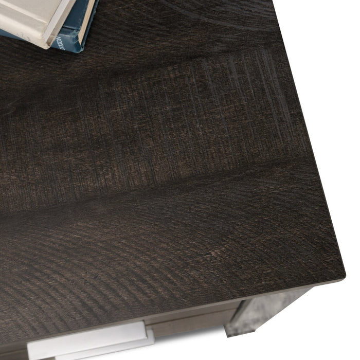Rayna 59.84\" L-Shaped Office Desk with 2-Drawers - Blade Walnut