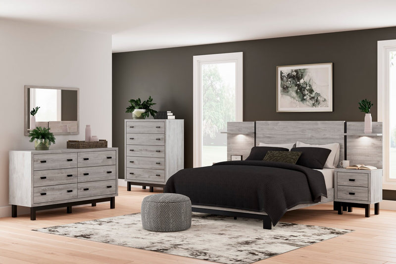 Zen Bedroom Chest of Drawers, 5-Drawer, 44.7\"W x 52.5\"H - Grey