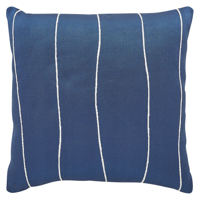 Indoor/Outdoor Striped Accent Pillow - Navy