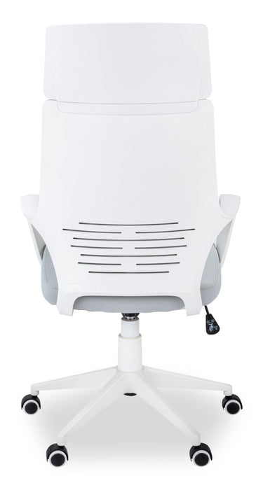 Hayes 25\" Executive Office Chair - White & Grey