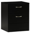 Arlo Bedside 2-Drawer Nightstand, 18.3\"W x 22\"H, Made in Canada - Black