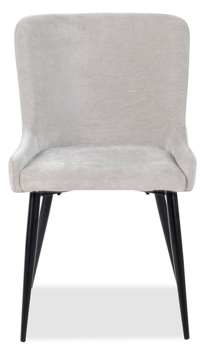 Lexi Dining Chair with Velvet-Look Fabric, Metal - Taupe