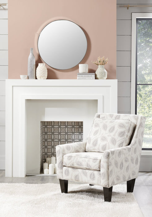 Made in Canada Sofa Lab Customizable Club 29\" Fabric Accent Chair with Wood Legs - Prairie Multicolour