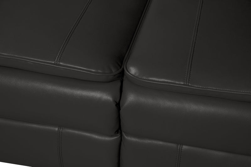 Chandler 82\" Leather-Look Fabric Reclining Sofa - Grey