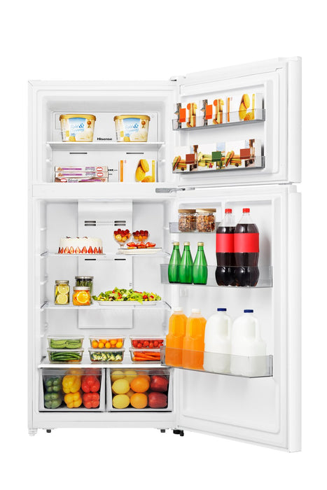 Hisense 30\" 18 Cu. Ft. Top-Mount Refrigerator - White - RT18A2FWD