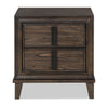 ["Kane Bedside 2-Drawer Nightstand, 26.3\"W x 28.6\"H - Brown"]