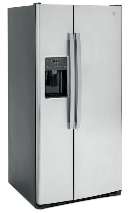 GE 33\" 23.2 Cu. Ft. Side-by-Side Refrigerator - Stainless Steel Fingerprint Resistant  - GSS23GYPFS