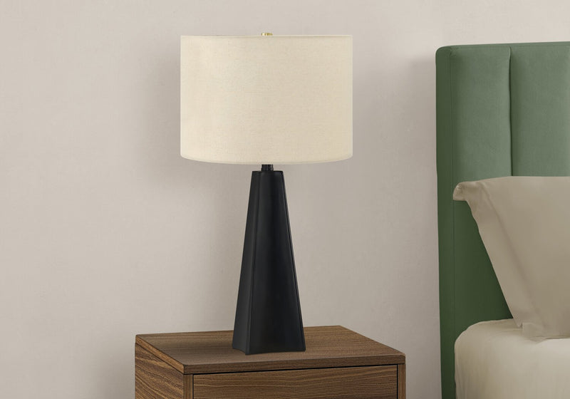 27\" Black Resin Table Lamp 