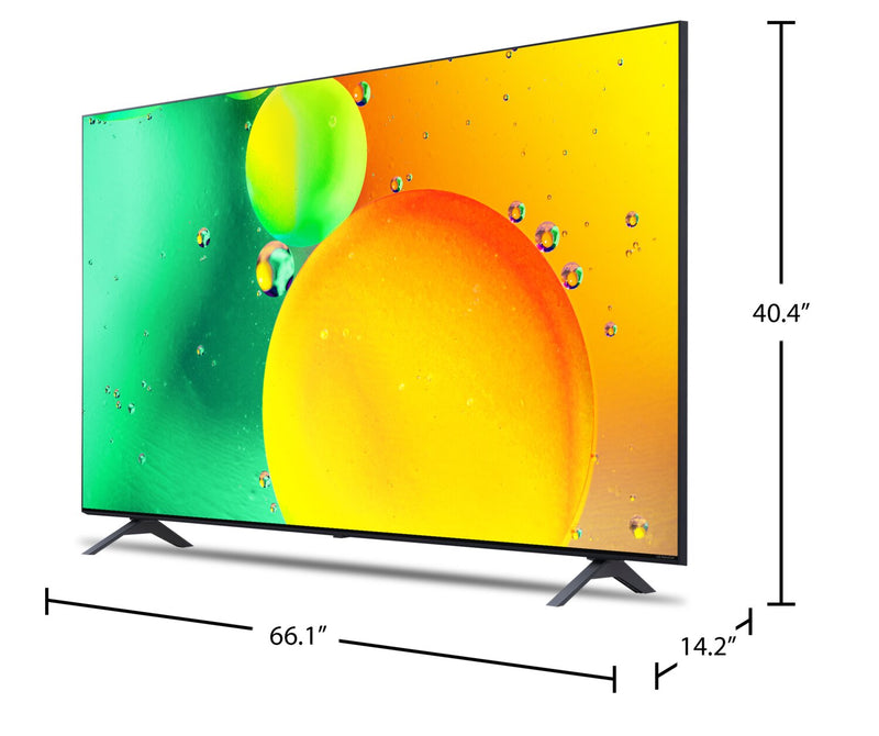 LG 75\" Nanocell 4K UHD HDR10+ HGiG ThinQ 60Hz Smart TV (75NANO75UQA.ACC)