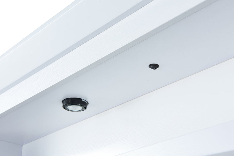 Emry 87.5\" 3-Piece Wall Unit Entertainment Centre with Storage and Cable Management for TVs up to 90\"- White