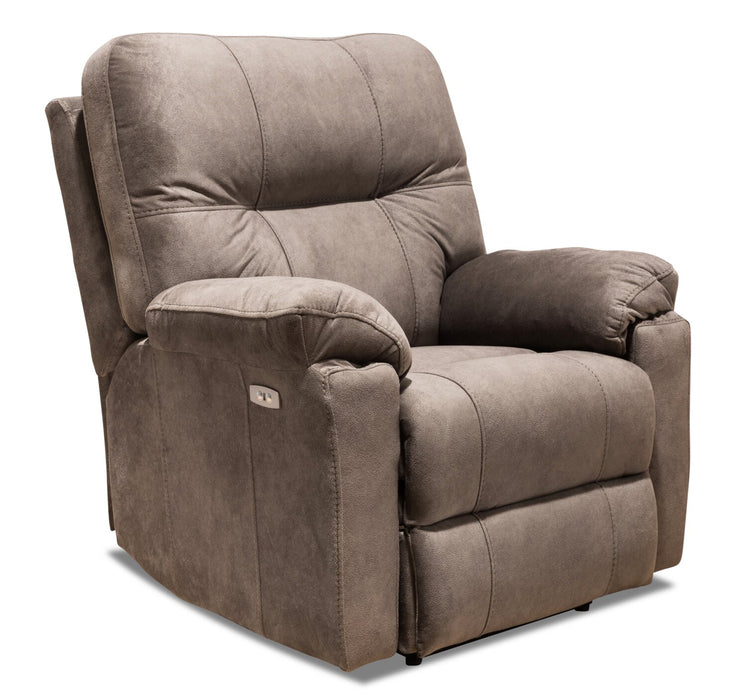 Made in Canada Gybson 38\" Fabric Power Reclining Chair - Latte Brown
