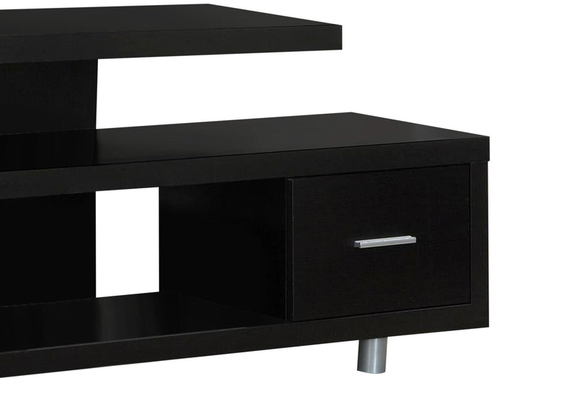 Rene 60\" Modern TV Stand with Storage and Cable Management for TVs up to 65\"- Espresso
