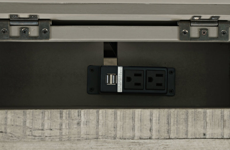 Colson 18\" Rustic Chairside Table with Storage - Driftwood 