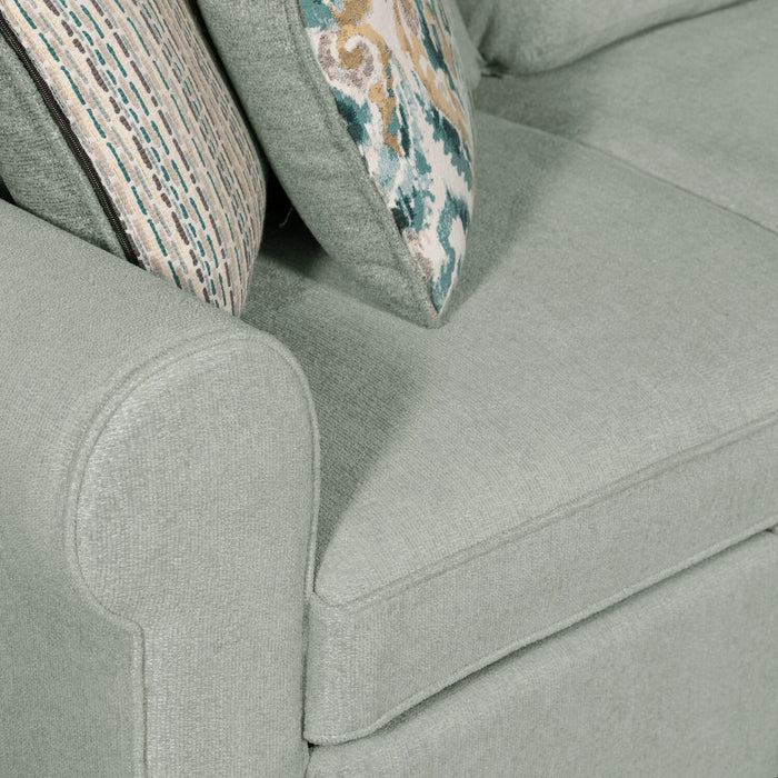 Scott Living Haven 2-Piece Left-Facing Chenille Fabric Sleeper Sectional - Seafoam Blue