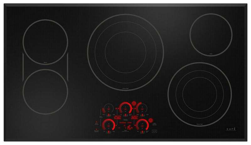 Cafe 36\" 5-Element Electric Cooktop - Black - CEP90361TBB