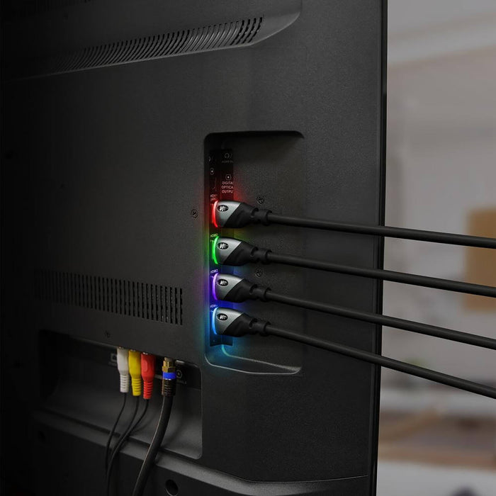 Monster 6 Ft. 4K High Speed HDMI Cable with Blue LED - MHV1-1028-BLU