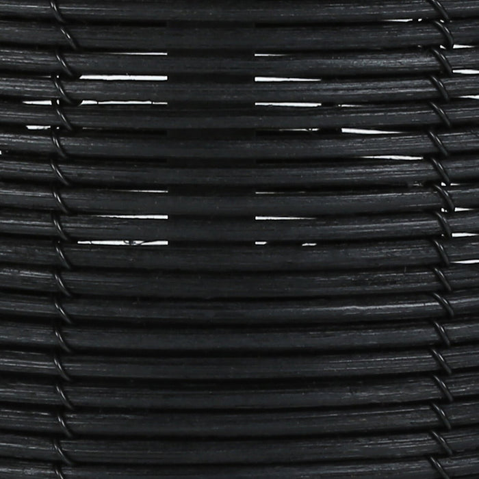 23\" Black Rattan Table Lamp