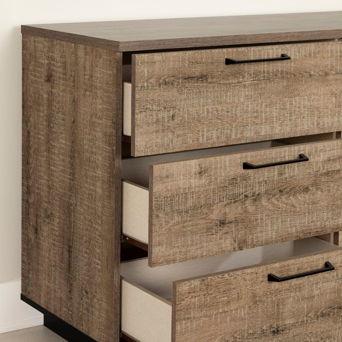 Everley Bedroom 6-Drawer Dresser, 51.3\"W x 31.3\"H - Brown