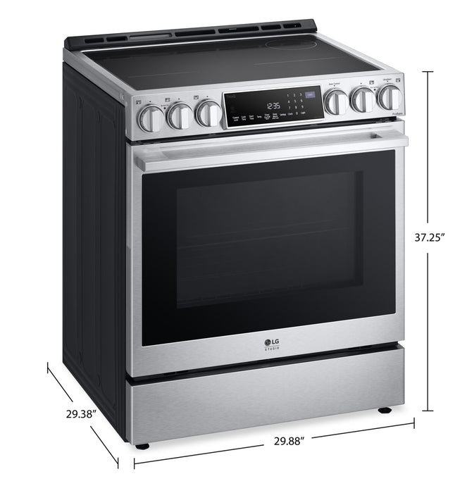LG Studio 6.3 Cu. Ft. Smart Induction Range with Instaview & Air Fry - Smudge Proof Stainless Steel - LSIS6338F