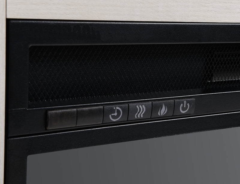 Antoni 102\" Modern 3-Piece Entertainment Centre with Electric Fireplace and Storage for TVs up to 70\"- White