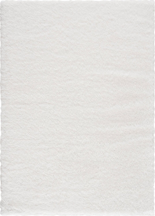 Harlow White Shag Area Rug - 5' x 7'