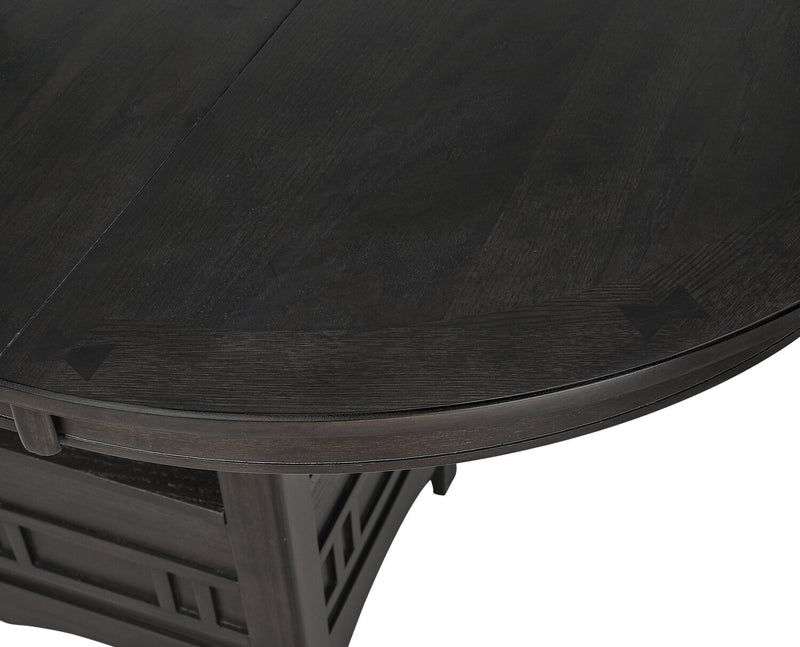 Dena Dining Table with 42-60\"W Extension, Round  - Grey