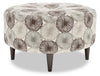 Made in Canada Customizable Sofa Lab The Curve 31\" Fabric Ottoman - Stone Multicolour