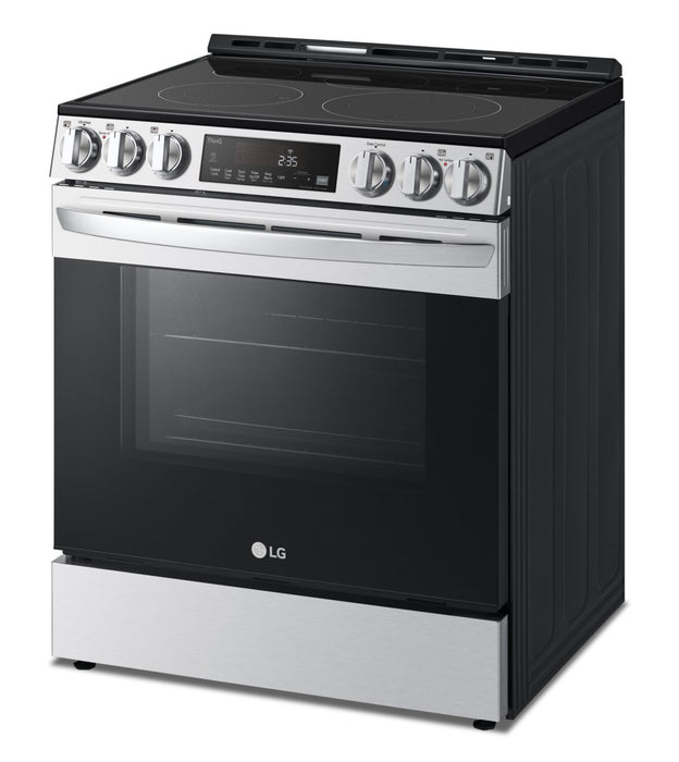 LG 6.3 Cu. Ft. Smart Electric Range with Air Fry and Fan Convection - Smudge Proof Stainless Steel - LSEL6333F