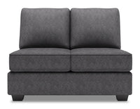 Sofa Lab Roll Armless Loveseat - Luxury Charcoal 