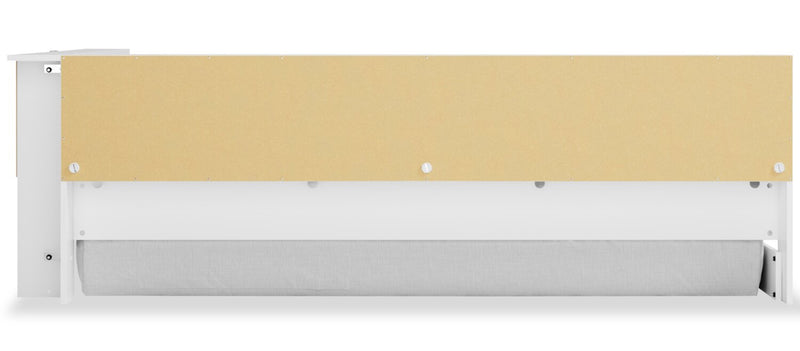 Wolf Platform Bookcase Bed for Kids, White - Full Size