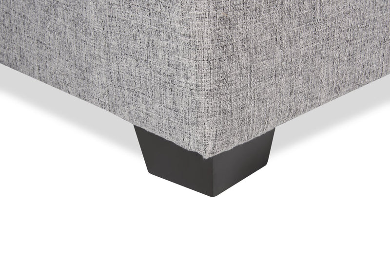 Made in Canada Customizable Sofa Lab Roll 86\" Linen-Look Fabric Sofa Bed with Rolled Arms - Luna Domino Grey