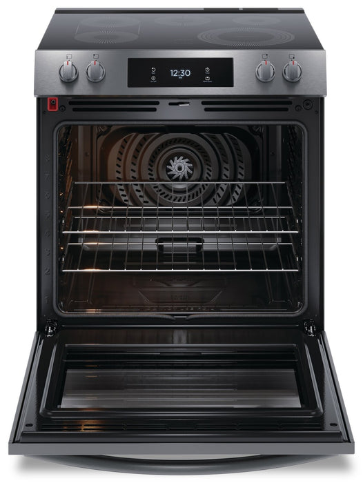 Frigidaire Gallery 6.2 Cu. Ft. Electric Range With Total Convection and Air Fry - Smudge-Proof® Black Stainless Steel - GCFE306CBD
