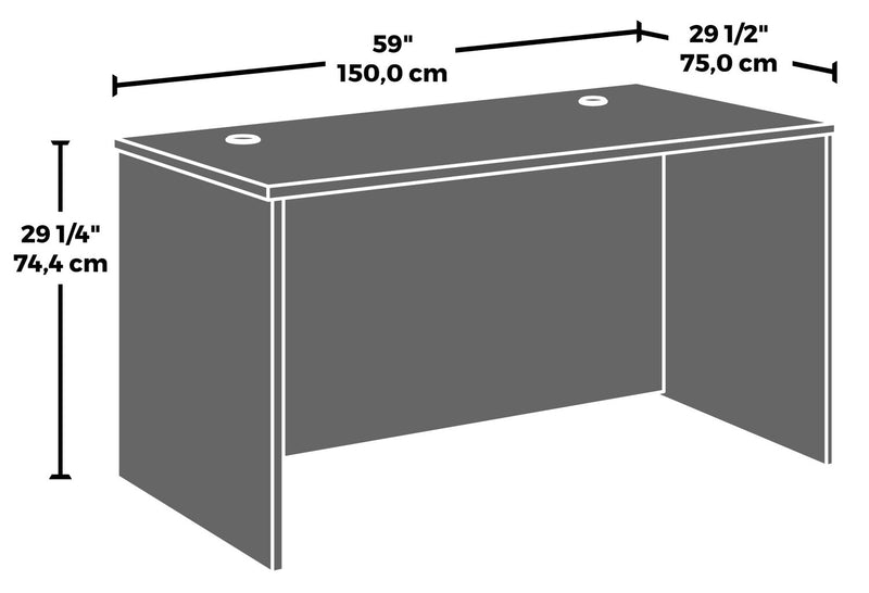 Affirm 59.06\" Commercial Grade Office Desk - Hudson Elm