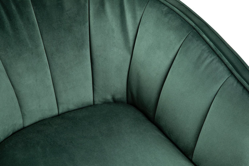 Brinley 29\" Velvet Fabric Accent Chair with Wood Legs - Green