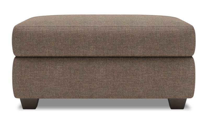 Made in Canada Customizable Sofa Lab The Trunk 39\" Linen-Look Fabric Storage Ottoman - Luna Praline Brown