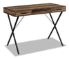 Rowan 42\" Office Desk with 2-Drawers & Cubbyhole - Brown