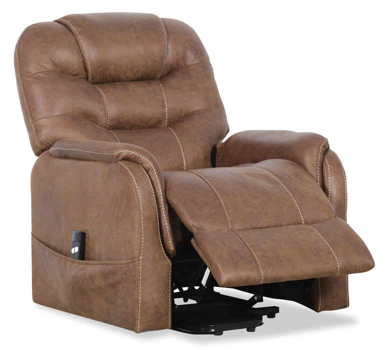Landon 34\" Microfibre Power Lift Reclining Chair - Brown