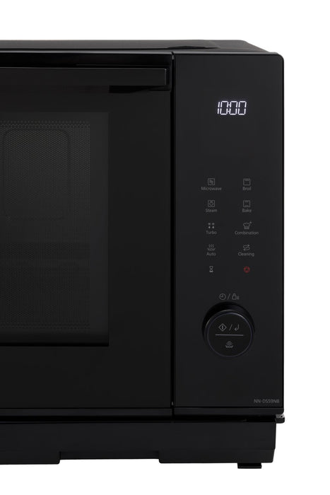 Panasonic 1 Cu. Ft. Countertop Microwave with Combination Steam Oven and Large Area Flat Cavity - Black - NNDS59NB