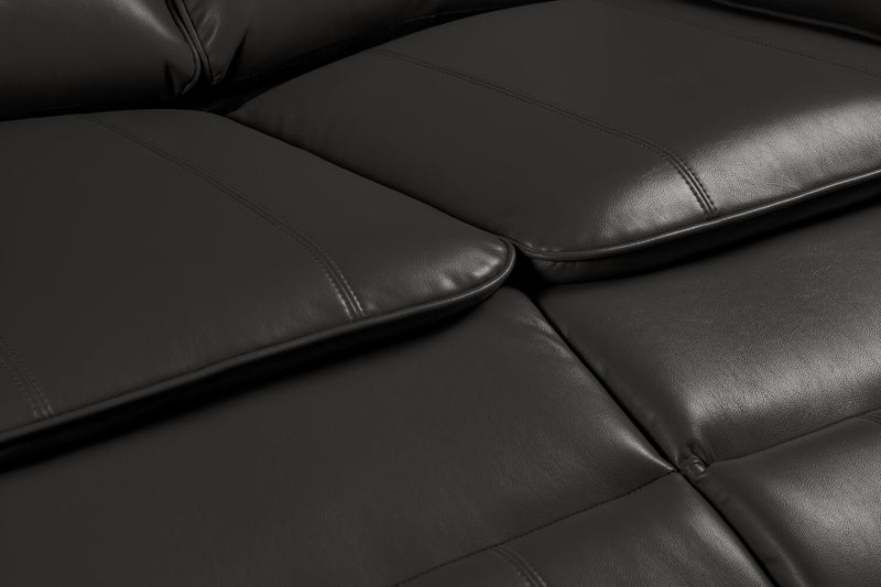 Chandler 60\" Leather-Look Fabric Reclining Loveseat - Grey