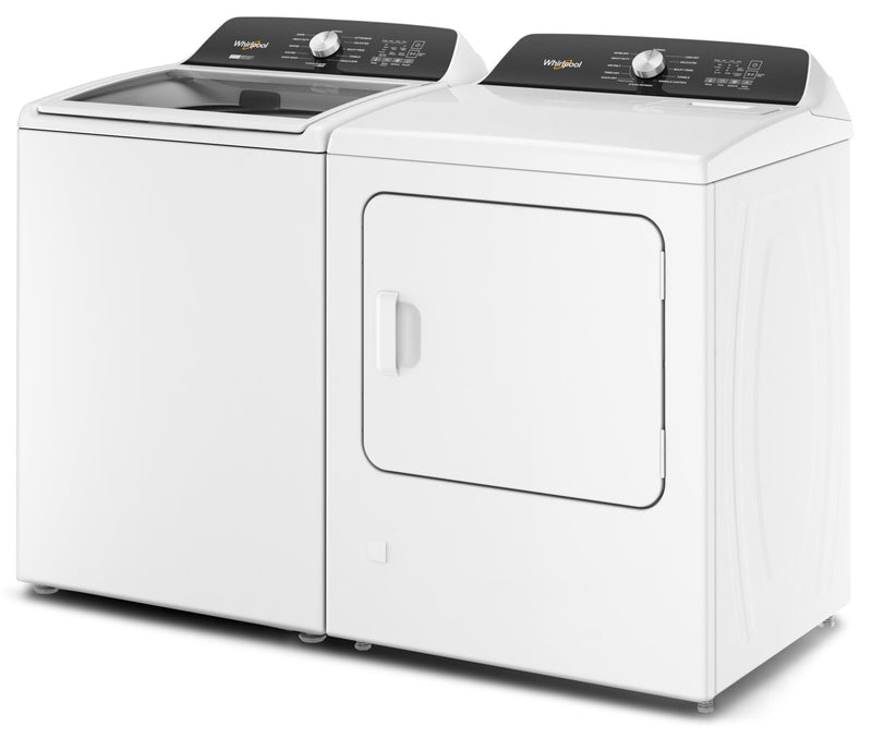 Whirlpool 5.4 - 5.5 Cu. Ft. Top-Load Washer and 7 Cu. Ft. Gas Dryer with Steam 