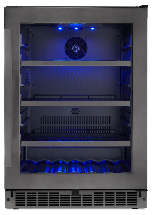 Silhouette Prague 23.9\" 5.6 Cu. Ft. Single-Door Beverage Centre - Black Stainless - SSBC056D3B-S